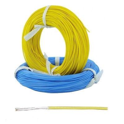 গুণ  Yellow Color PTFE Insulated Wires 8 12 18 20 26 28 30 Awg PTFE Wire কারখানা