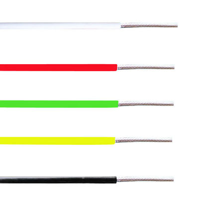 উচ্চ তাপমাত্রা অ্যাপ্লিকেশন জন্য 1-5 কোর বিকল্প এবং 0.05-6mm2 আকার পরিসীমা সঙ্গে রৌপ্য Plated তামা PFA বিচ্ছিন্ন হুক আপ তারের