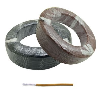 রাসায়নিক প্রতিরোধ ক্ষমতা এবং ৯টি রঙ সহ উপলব্ধ ২৪awg ১৯/৩৬ স্ট্র্যান্ডেড পিএফএ ইনসুলেটেড সিলভার প্লেটেড কপার তার